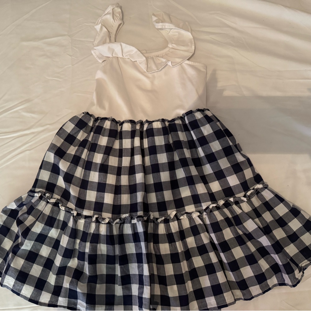 Janie and Jack White and Black Checkered Dress